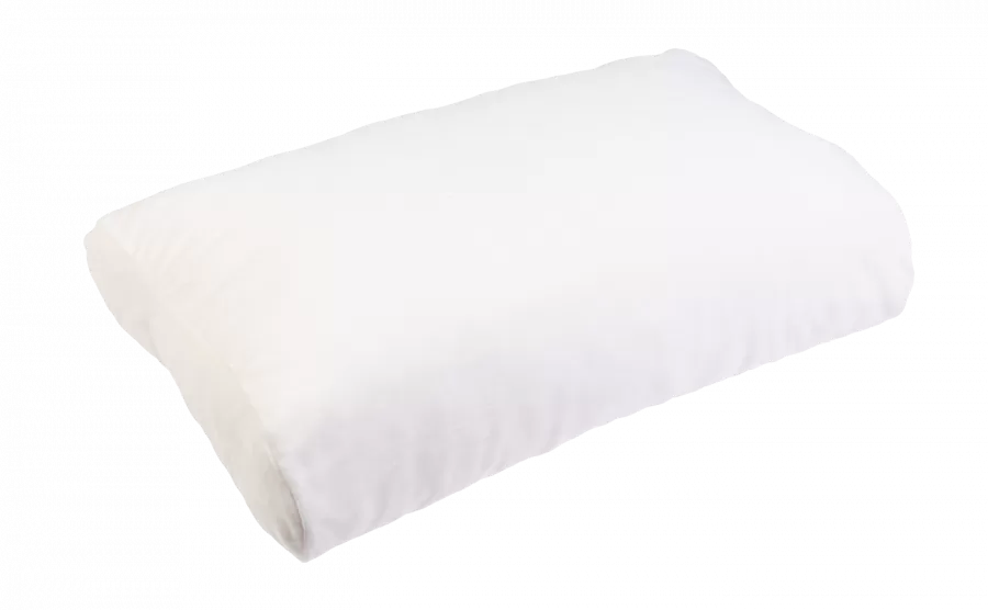 a white pillow on a black background